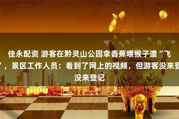 佳永配资 游客在黔灵山公园拿香蕉喂猴子遭“飞踢”，景区工作人员：看到了网上的视频，但游客没来登记